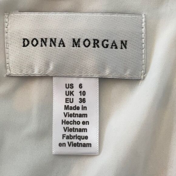 DONNA MORGAN NWT CONTRAST TIE DROP WAIST FLORAL DRESS SIZE 6 - Picture 8 of 10